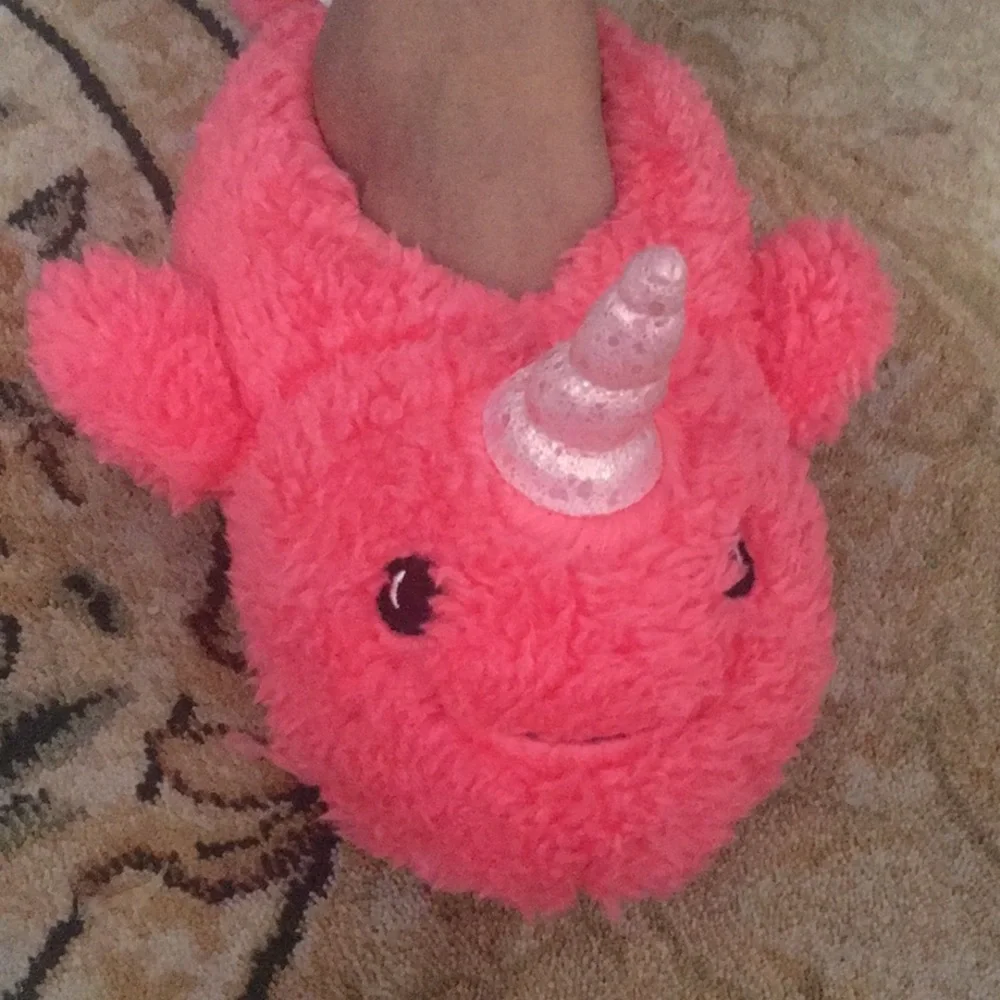 Cat&Jack Moccasin Slippers with a 3D Horn